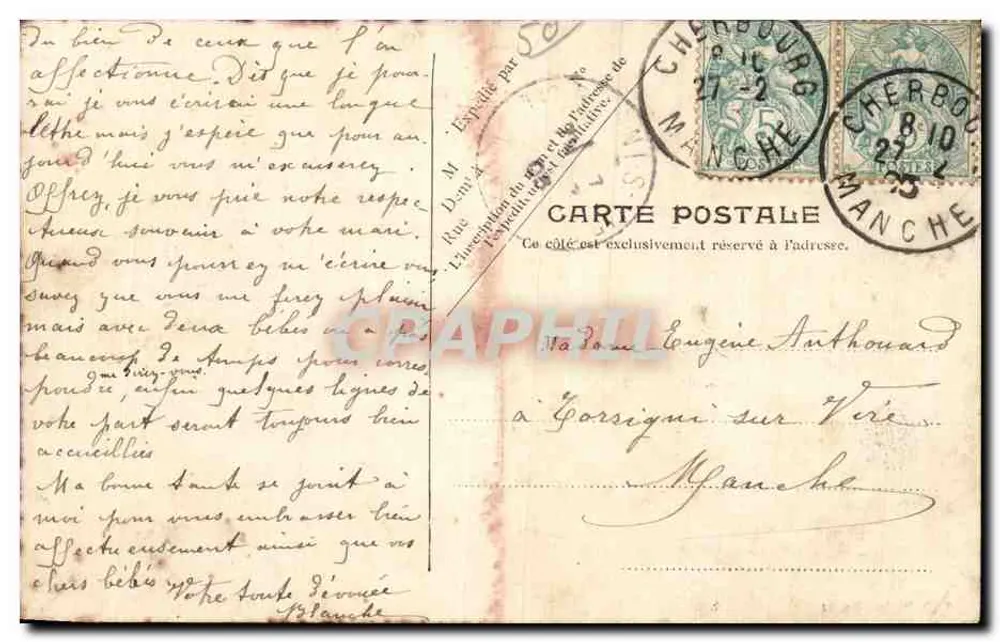 Na praia — Cherbourg — V. P. Paria, N° 36 - Verso
