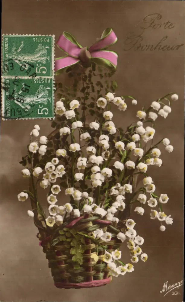 Büschel von Mohnblumen in einem Korb — Verlag Misange n°331 - Vorderseite