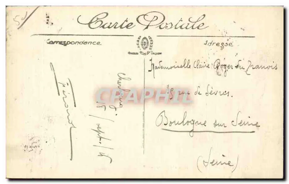 Cherbourg — Der Hafen und der Quai Caligny — LL - Rückseite