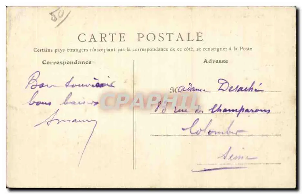 Ayranches (Manche) - A Torre — B.R. PARIS, n°63 - Verso