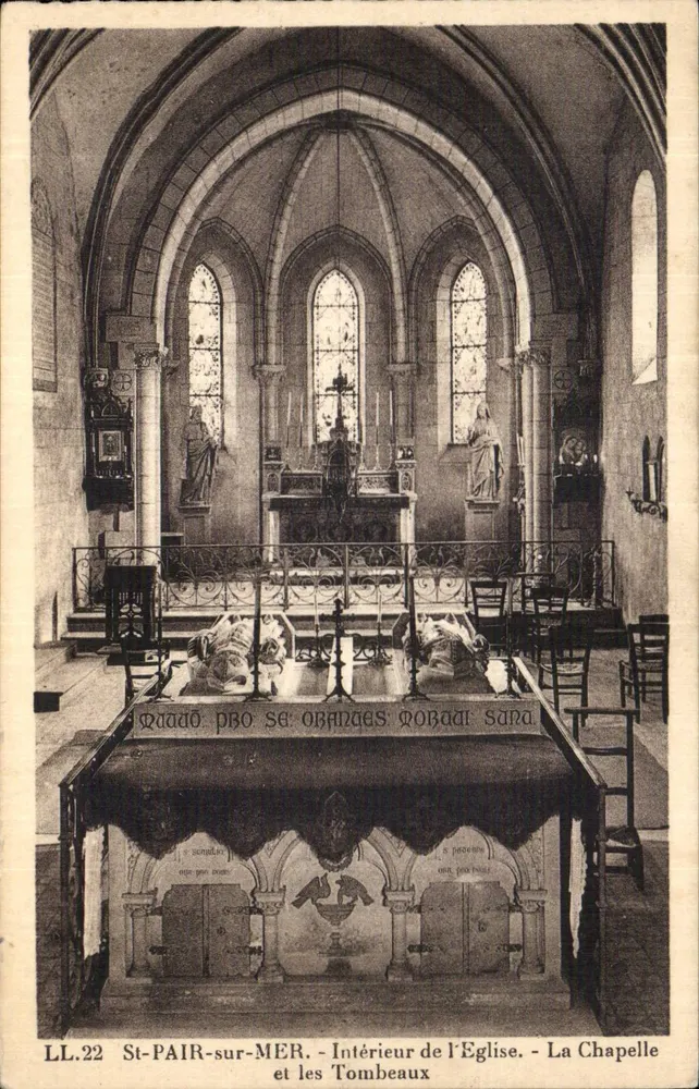 St-PAIR-sur-MER — Intérieur de l'Église — La Chapelle et les Tombeaux — LL.22 - Recto
