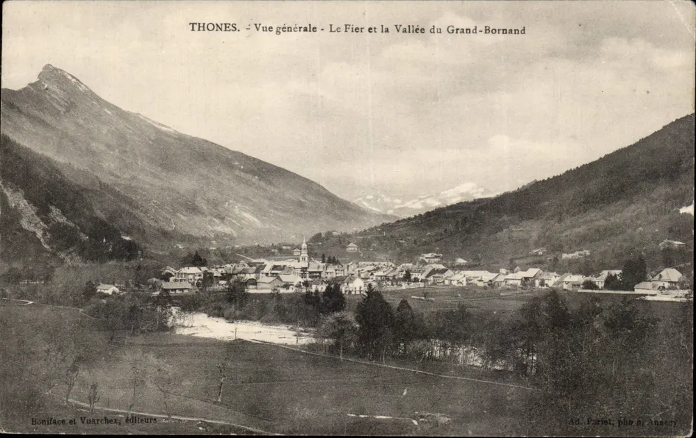 Thones - Allgemeine Ansicht - Der Fier und die Tal der Grand-Bornand — Boniface und Vuarchex, Verleger - Vorderseite