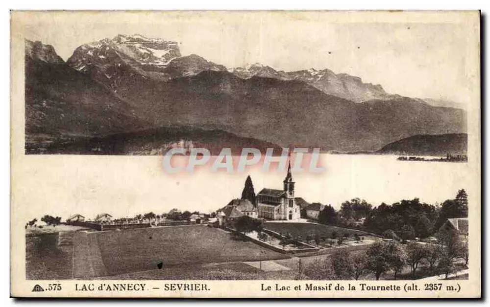 See Annecy – Sevrier — Der See und der Tournette-Massiv (Höhe 2357 m.) — n°575 - Vorderseite