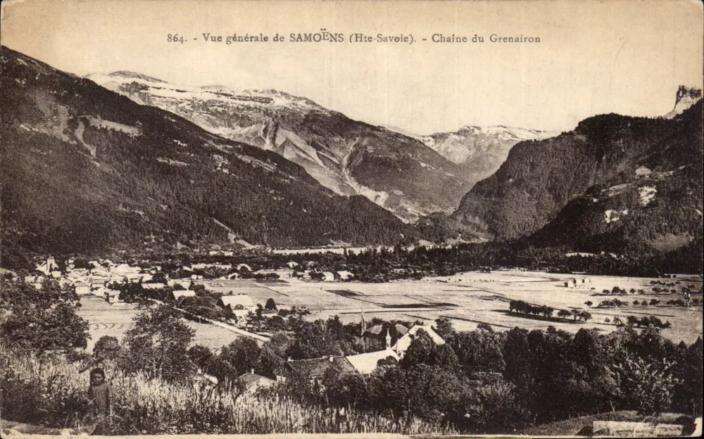 Vista geral de SAMOËNS (Hte-Savoie) — Cadeia do Grenaire — n° 864 - Frente
