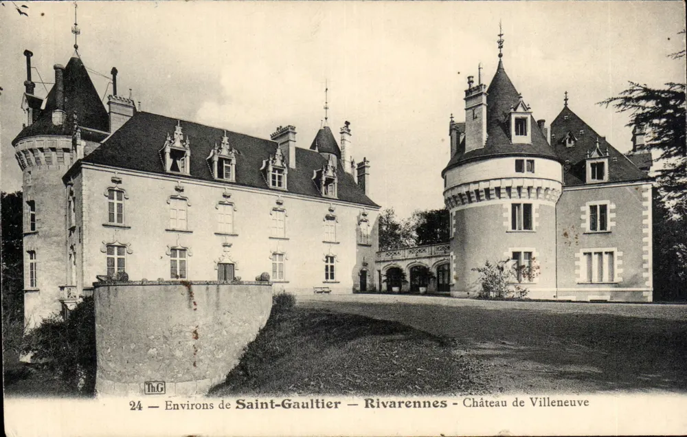 Schloss Villeneuve — Umgebung von Saint-Gaultier — Rivarennes — Th.G. n°24 - Vorderseite