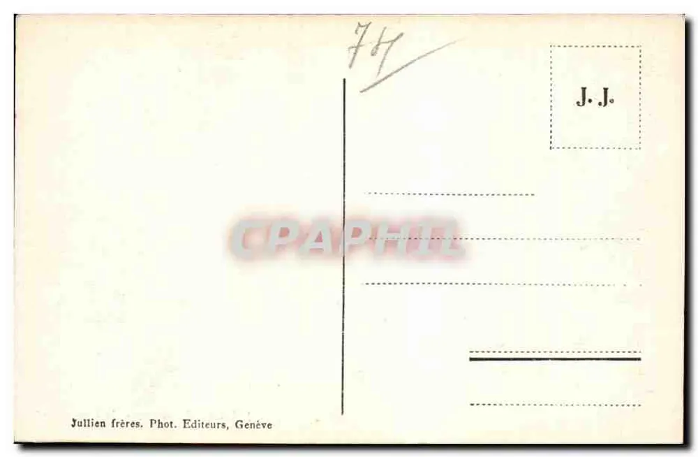 Chamonix e o Mont-Blanc — vista panorâmica — J. J. 7716 - Verso