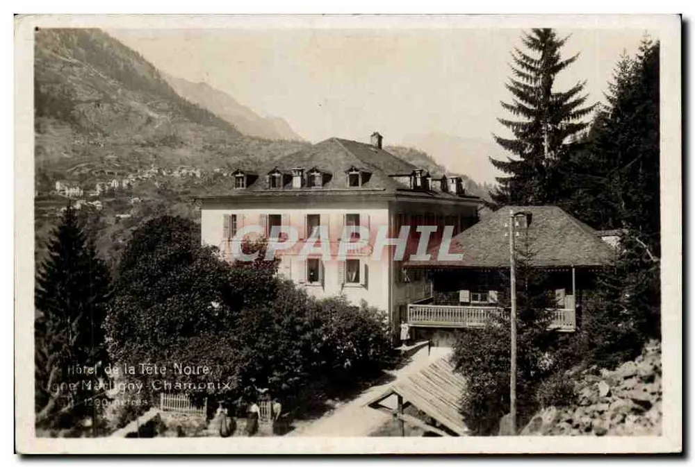 Hôtel de la Tête-Noire — Chamonix — Uitgave Art. Perrocheville, S.A. Lausanne - Voorkant
