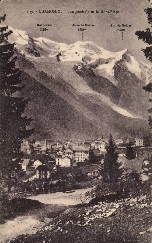 Chamonix - Vista geral e o Mont-Blanc — n° de série 899 - Frente