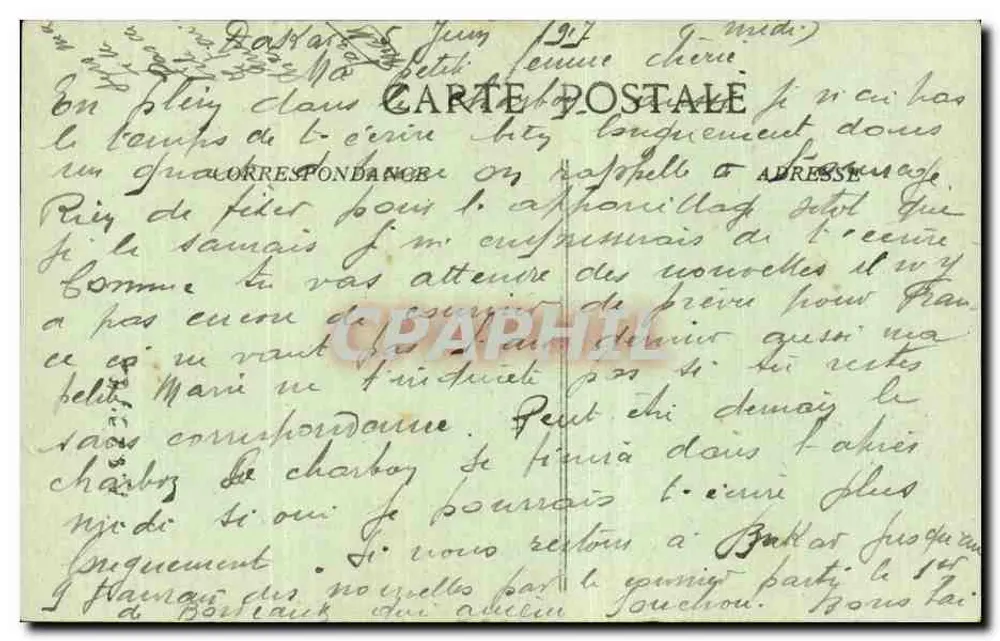 DAKAR — Regierungsgebäude — Allgemeine Sammlung Forthun - Rückseite