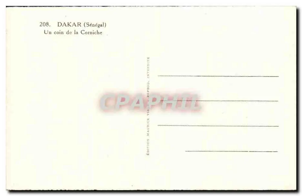 Dakar (Senegal) — Ein Stück der Corniche — Viale - Rückseite