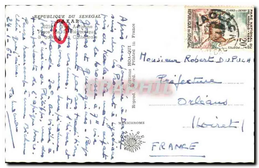 Luftbild von Dakar — Republik Senegal — HOA-QUI Editions - Rückseite