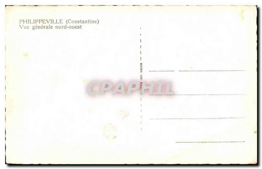 Philippeville (Constantine) — Allgemeine Ansicht nordwestlich — C. Macon - Rückseite