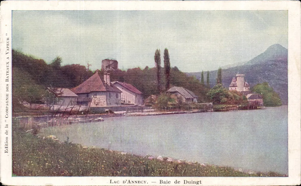Lago de Annecy — Baía de Duingt — Edição da 'Compagnie des Bateaux à Vapeur' - Frente