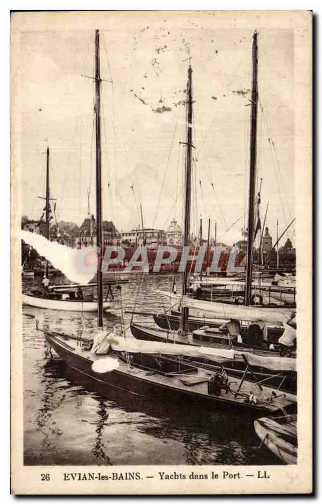 EVIAN-LES-BAINS — Yates no Porto — LL. n°26 - Frente
