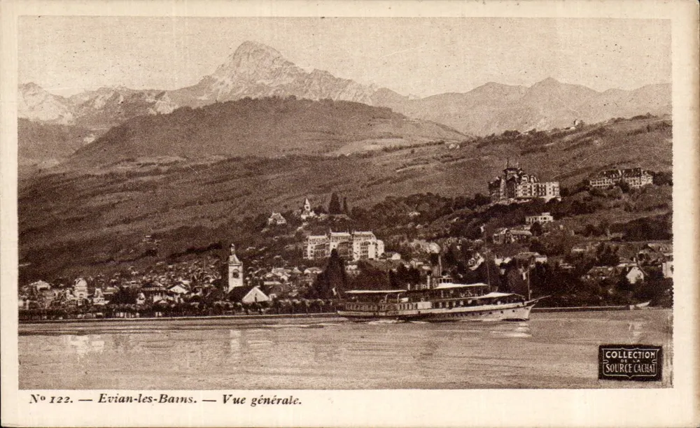 Evian-les-Bains — Vista geral — Coleção Source Cachat, n°122 - Frente