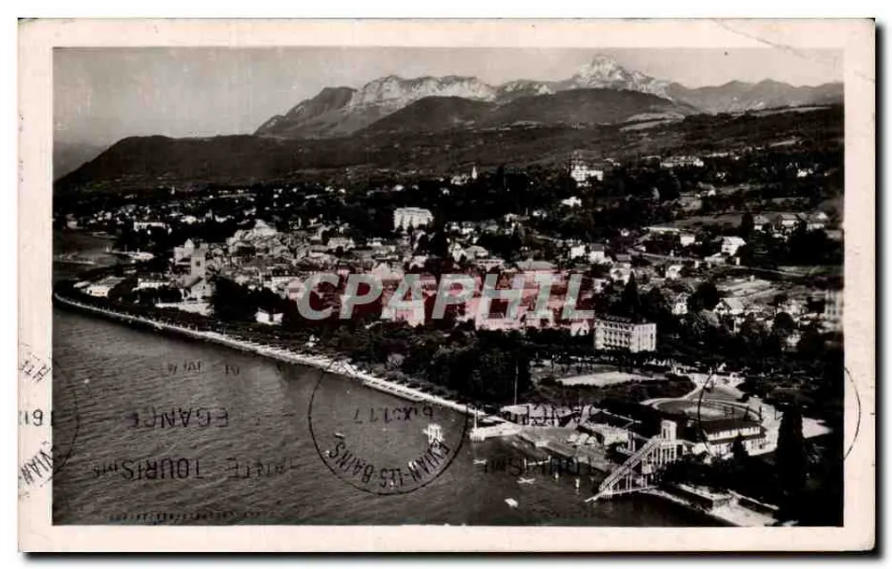 Evian-les-Bains — Luftbild der Stadt, des Sees und der Berge — Éditions J. Cellard - Vorderseite