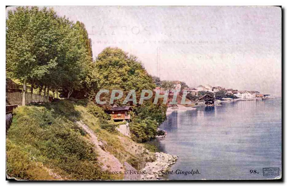 Environs d'Évian — Saint-Gingolph — Éditeur : Collection de la Poste, n° 98 - Frente