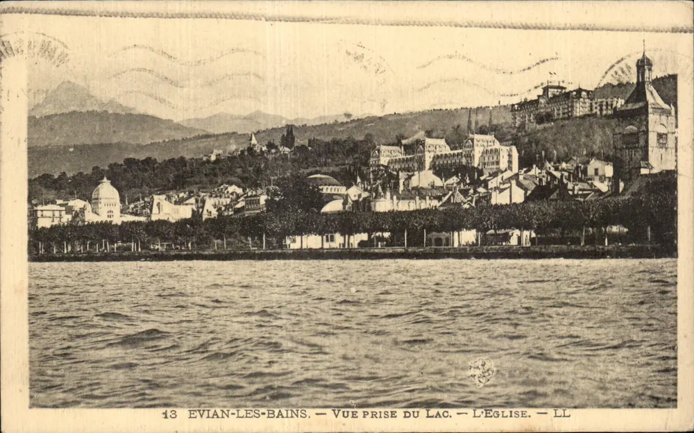 Evian-les-Bains — Ansicht vom See — Die Kirche — LL - Vorderseite