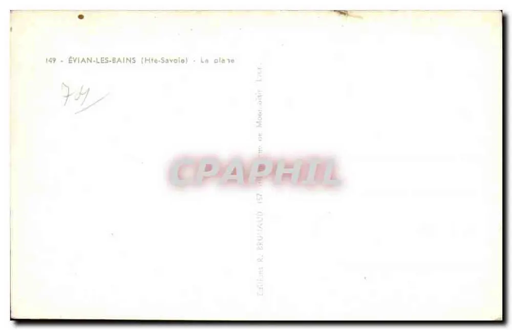 ईवियन-लेस-बेंस (ऊँचे सैवोय) — ला प्लेट — एडीशन आर. ब्रू-ओड 157 - पीछे