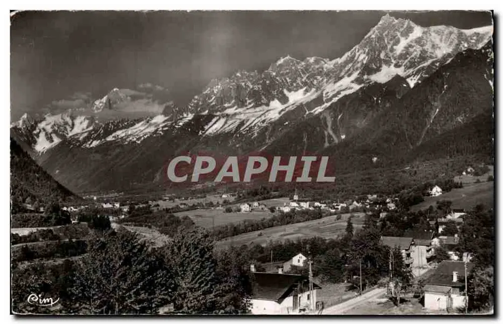 Les Houches (Haute-Savoie) — Allgemeiner Blick und die Kette des Mont-Blanc — Photographie von Pim - Vorderseite