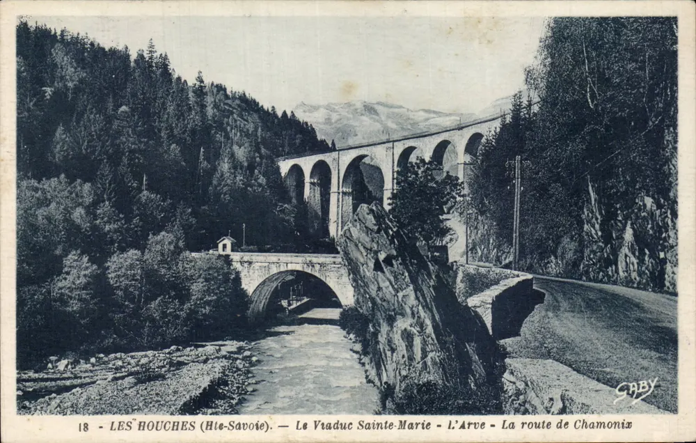 Les Houches (Haute-Savoie) — Der Viadukt Sainte-Marie — Die Arve — Die Route nach Chamonix — Gaby - Vorderseite