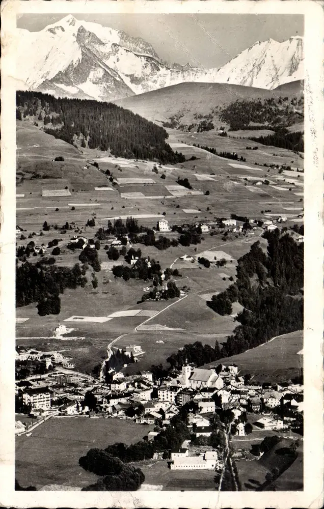 Megève (1113 m.) — Allgemeiner Blick und der Mont-Blanc — L. Morand, Verlag - Vorderseite