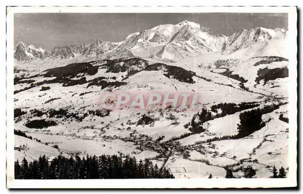 Mégeve — Winterstation und Mont-Blanc — Verlag Descombes - Vorderseite
