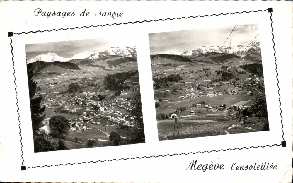 Mégève ensolarada — Paisagens da Saboia — Edição J. Cellard, Bron - Frente