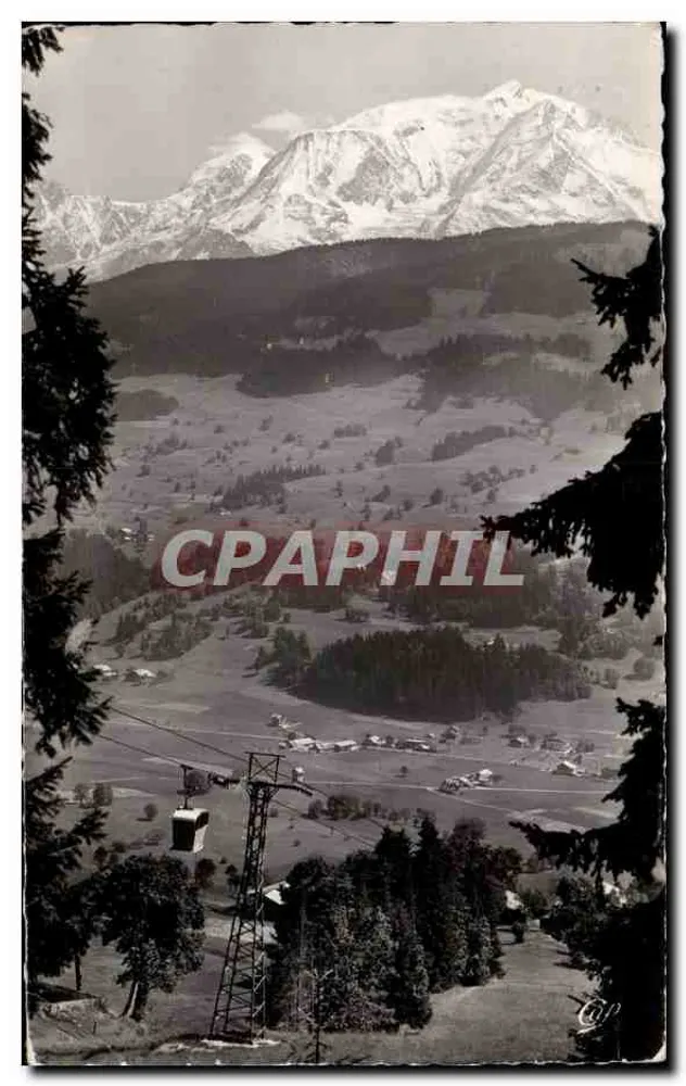 Mégeve — Die Télécabines du Jaillet und der Mont-Blanc — Réal-Photo - Vorderseite