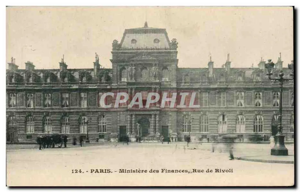 Ministerium der Finanzen — Paris — Rue de Rivoli — n° 124 - Vorderseite
