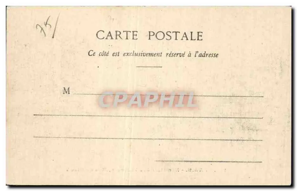 Ministerium der Finanzen — Paris — Rue de Rivoli — n° 124 - Rückseite