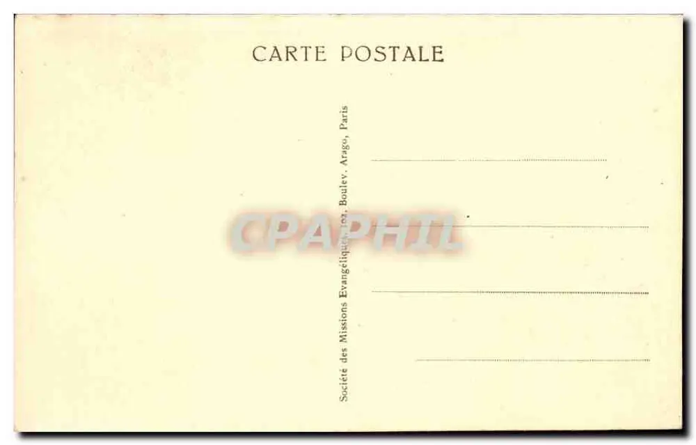 Gabão — Dois pequenos amigos — Sociedade das Missões Evangélicas, Paris - Verso