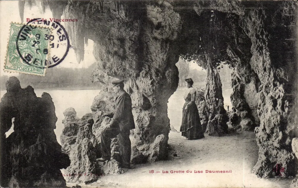 La Grotta del Lago Daumesnil — Vincennes — Collezione F. Fleury - Recto