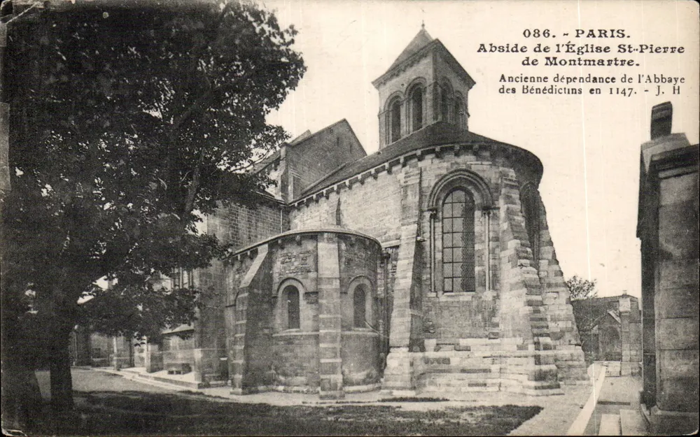 Apsis der Kirche Saint-Pierre de Montmartre — Ehemalige Abhängigkeit der Benediktinerabtei im Jahr 1147 — J. H. — Nr. 086 - Vorderseite