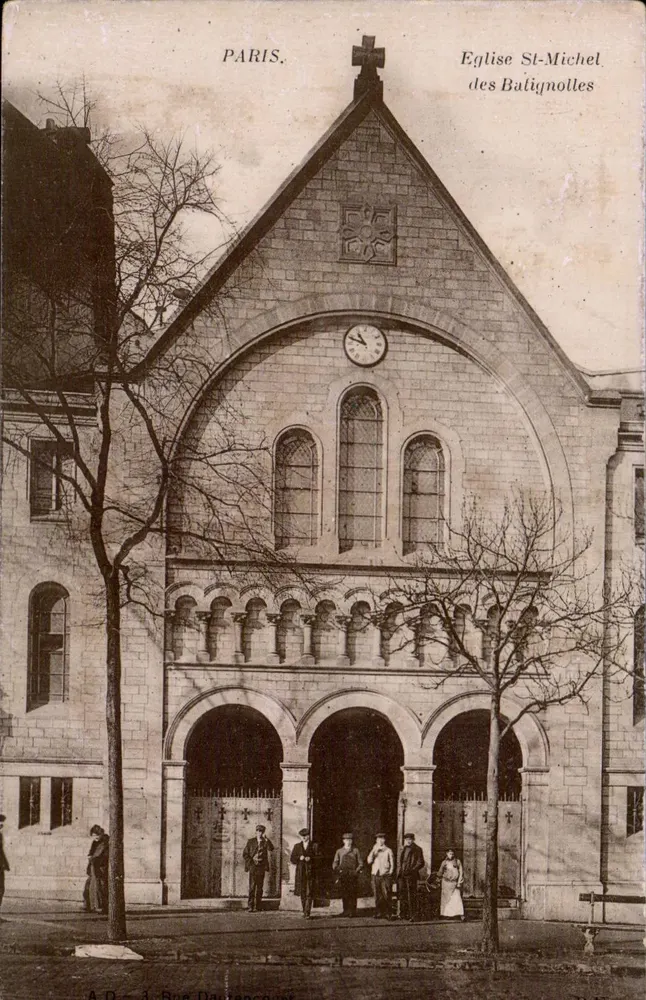Igreja de São Miguel dos Batignolles — Paris — editor não identificado, número de série não visível - Frente