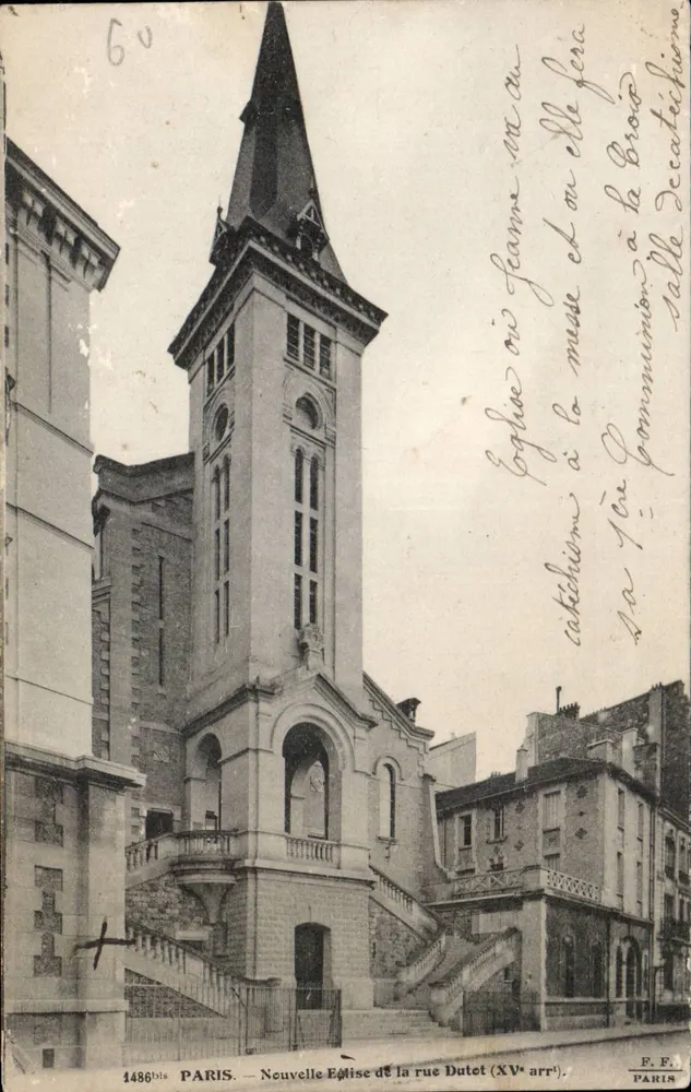 Paris — Neue Kirche der Rue Dutot (XVe arrt.) — F. F. PARIS - Vorderseite