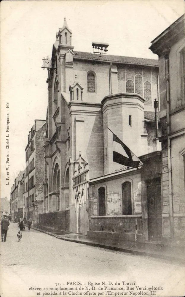 Kirche Unserer Lieben Frau des Arbeitens — Paris, Rue Vercingétorix — Verlag L. F. et V., Serie 468 - Vorderseite