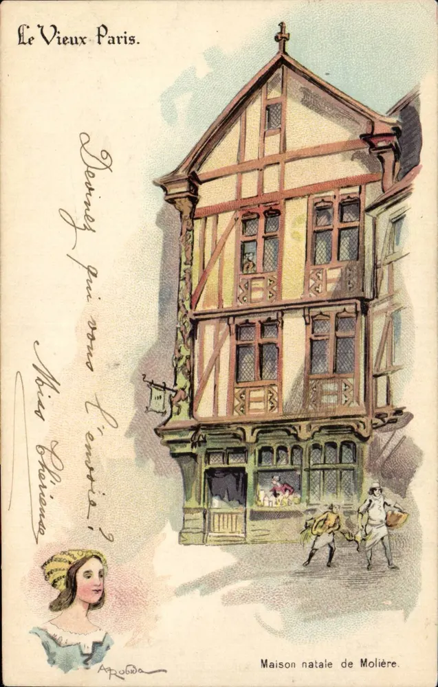Maison natale de Molière — illustration de style ancien — éditeur Aproba - Vorderseite