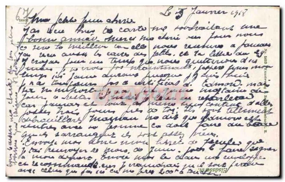 Mulher em traje folclórico — editor não identificado, número de série não visível - Verso