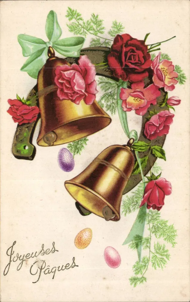 Dzwonki i róże — Wielkanoc — wydawca nieznany, n°7259 - Awers