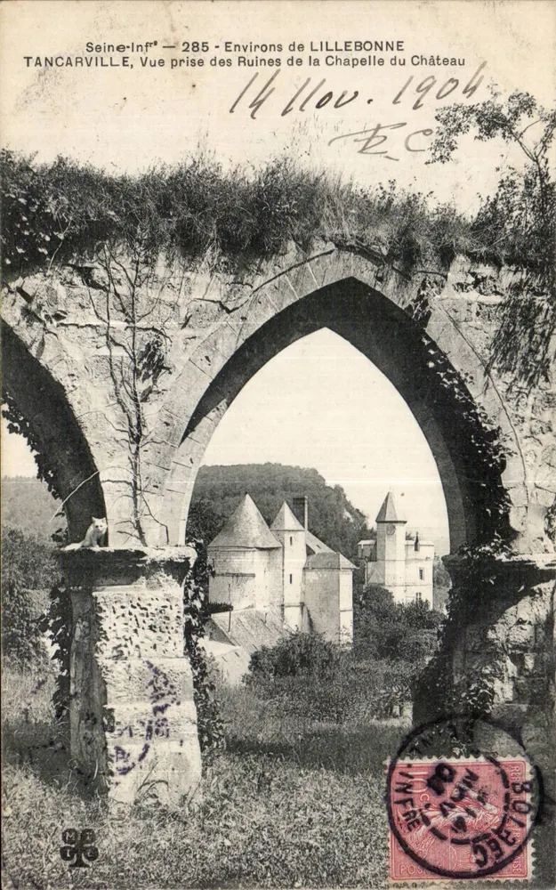 Tancarville — Umgebung von Lillebonne, Ansicht aus den Ruinen der Kapelle des Schlosses — Tancarville, 285 - Vorderseite