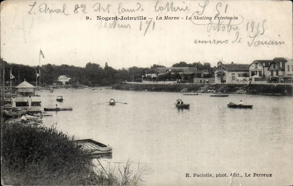 Nogent-Joinville — La Marne — Le Skating Prinlania — E. Faciollé, phot. édit., Le Perreux - Vorderseite