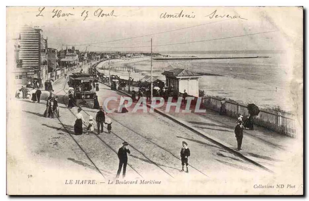 Le Havre — O Boulevard Marítimo — Collections ND Phot - Frente
