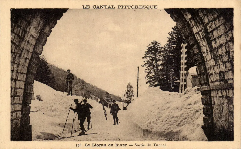 Le Lioran im Winter — Ausgang aus dem Tunnel — Das pittoreske Cantal — n°598 - Vorderseite