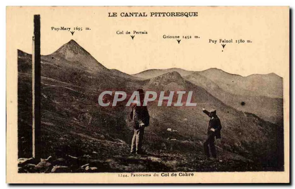 कैब्रे के कॉल का पैनोरमा — कैंतल के चित्रकारी — मैरॉक्स-लैबोरी और डेपेरोट के संस्करण - ऑरिलियाक - आगे