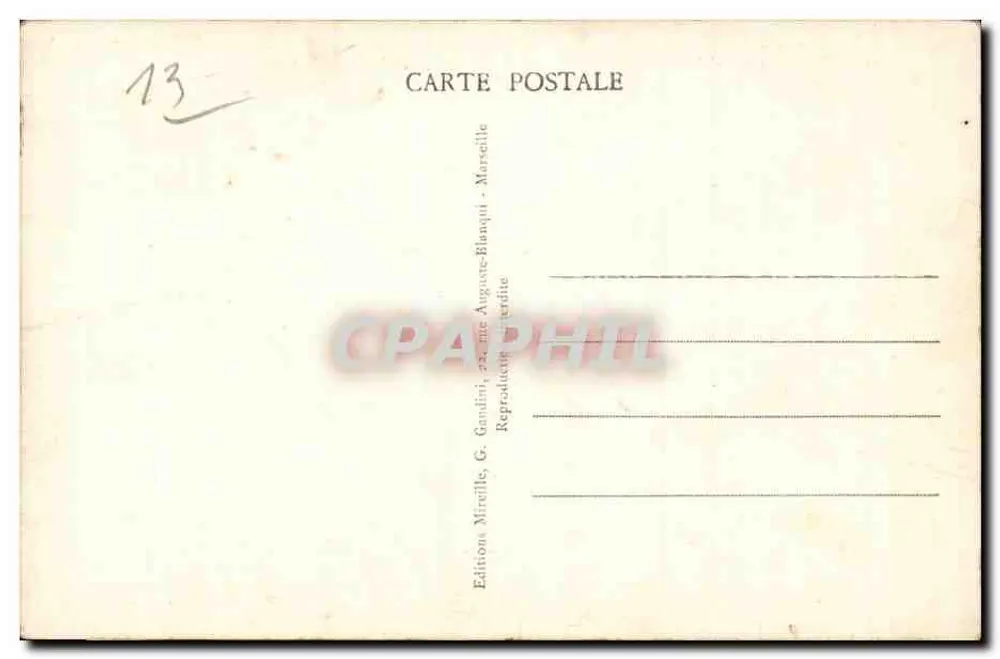 Marseille - Der Quai der Belgier und die Canebière — Edition Mireille, n°164 - Rückseite