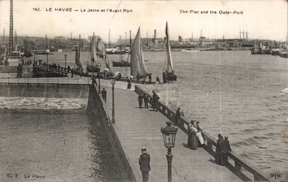 르 Havre — 제테이 및 아반포트 — G. F. Le Havre - 앞면
