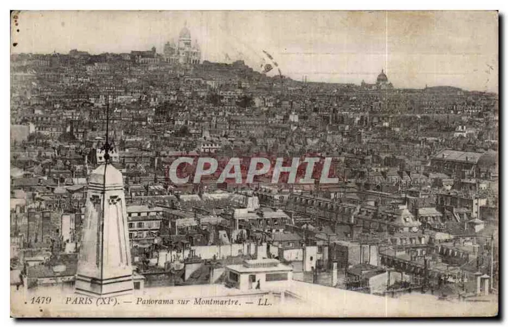 Paris (XIe) — Panorama sobre Montmartre — LL. - Frente