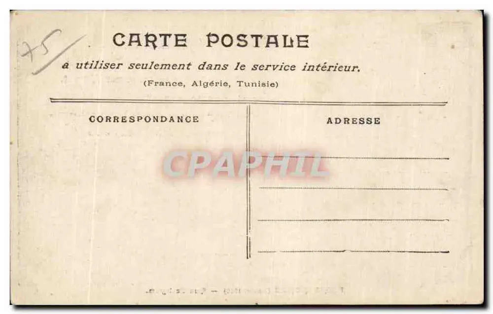 París inundado (enero 1940) — Rue de Lyon — editor no identificado - Reverso
