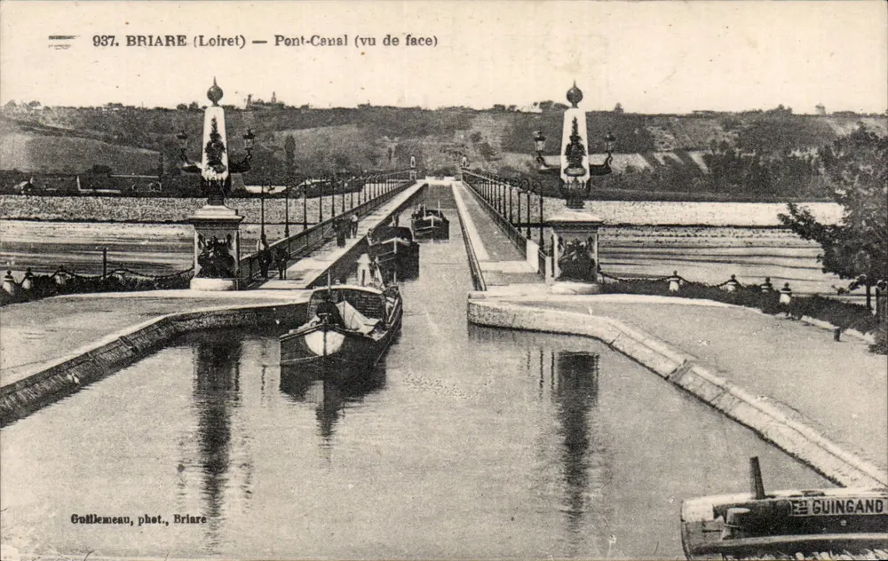 Briare (Loiret) — Most Kanałowy (widok z przodu) — Gottlemeau, fot., Briare - Awers